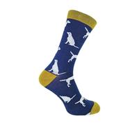 Mr Heron 1 Pack Mens Novelty Navy Labrador Bamboo Socks - Labrador - 6-11 UK