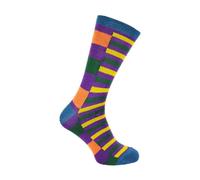 Mr Heron 1 Pack Mens Novelty Patterned Bamboo Socks - Purple Stripes - 6-11 UK