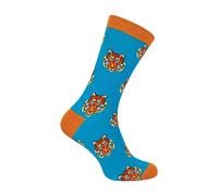 Mr Heron 1 Pack Mens Novelty Turquoise Tigers Bamboo Socks - 6-11 UK - Tigers (Turquoise)