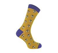 Mr Heron 1 Pack Mens Novelty Yellow Honey Bee Bamboo Socks - 6-11 UK - Honey Bee (Yellow)