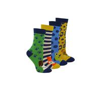 Mr Heron Boy's 4 Pack Novelty Bamboo Socks in a Gift Box | Size: 2-3 Years Mr Heron Multicolor 2-3 Years