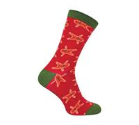 Mr Heron - Gingerbread Men Socks | Breathable Novelty Fun Design Crazy Crew Funky Bamboo Socks