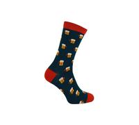 Mr Heron Men's 1 Pack Novelty Patterned Bamboo Socks in Teal | Size: 6-11 Mr Heron Teal 6-11