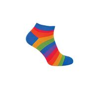 Mr Heron Men's 1 Pack Rainbow Striped Bamboo Trainer Socks | Size: 6-11 Mr Heron Multicolor 6-11