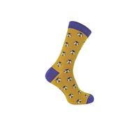 Mr Heron Men's Animal Patterned Soft Breathable Bamboo Novelty Socks in Bright Yellow | Size: 6-11 Mr Heron Bright Yellow 6-11