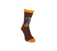 Mr Heron Men's Animal Patterned Soft Breathable Bamboo Novelty Socks in Brown | Size: 6-11 Mr Heron Brown 6-11