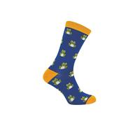 Mr Heron Men's Animal Patterned Soft Breathable Bamboo Novelty Socks in Mid Navy | Size: 6-11 Mr Heron Mid Navy 6-11