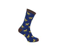 Mr Heron Men's Animal Patterned Soft Breathable Bamboo Novelty Socks in Royal | Size: 6-11 Mr Heron Royal 6-11