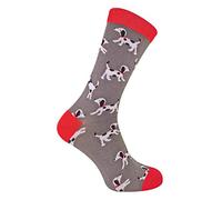 Mr Heron - Mens Novelty Bamboo Socks with Dogs On | Labrador | Sausage Dog | Dalmatian | Jack Russell | Cushioned Sole Socks (6-11, Dalmatians)