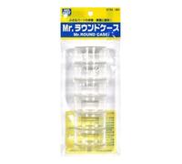 MR.HOBBYミスターホビー GT84 Mr. Round Case, GTool, Storage Container, Tin, Model Making Accessories, Practical for Small Parts, Round, Stackable, with Screw Connection & Lid, Transparent, Plastic, Pack of 6