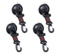 MR.HOKWY 4pcs Heavy Duty Suction Cups - Suction Vacuum Hooks Hook, Tent Sucker Hooks, Carabiner for Caravan Awnings, Camping Accessories, Bearing for Tarps, Car Cover, Camping Tarp Accessory