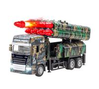 MR.HOKWY Army Toys for Boys - Military Toy Cars, Army Vehicle Model with 8 Missiles, Missile Launcher Car Toys Light & Sound for Kids, Pull Back Die-Cast Army Vehicles for Age 3 4 5 6 Years Old Boys