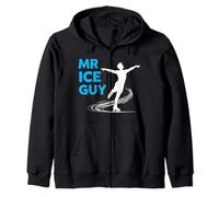 Mr Ice Guy Funny Ice Skating Figure Skater Winter Sports Zip Hoodie