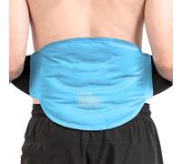 MR.ICE Large Waist Hot & Cold Therapy Pack - 10.4"×17.7" Reusable Gel Wrap for Lower Back Pain Relief, Microwave/Freezer Pack, Adjustable Strap