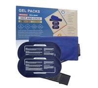 Mr.ice Reusable Ice Pack, Hot and Cold Pack for Injuries - 3 Piece Gel Ice Pack for Knee with Adjustable Wrap - Soothe Muscle Pain, Joint Pain, Swelling in Shoulder, Back, Leg & Arm