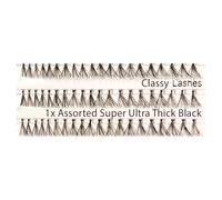 MR Individual Classy Lashes Assorted Set - 16mm Faux Mink Eyelashes - Natural, Voluminous, and Fluffy Lashes for Customizable Looks - Lightweight & Comfortable for Day-to-Night Glam - 6104