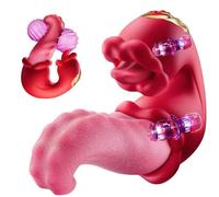Mr. James™ 4-in-1 G Spot & Clitoral Vibrator - Double Tongue Licking, Nipple Stimulator, 10 Vibration Modes - Rechargeable Adult Toy for Women