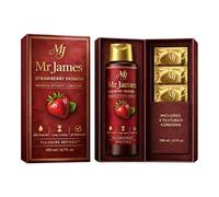 Mr James Concepts Luxury Intimate Lubricant 250ml - Pleasure Refined™ | Silky Smooth, Long-Lasting, pH Balanced | Premium Intimate Care (Strawberry Passion)