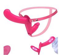 Mr. James Concepts Unisex Remote Control Strap-On with 2 Dildos - USB Rechargeable, 10 Vibration Modes, Adjustable Harness, Waterproof - for Couples & Solo