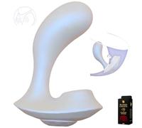 Mr James Concepts White Pearl Wearable Vibrator - Dual Head Clitoral & G-Spot Stimulator, 10 Vibration Modes + 5 Flapping Modes, Magnetic Charging, ABS&Silicone, Ultra Quiet, Premium Intimate Massager