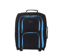 Mr Jeans Carry On Cabin Bag - Polyester Travel Bag, 45 x 36 x 20 cm, Under The Seat Holdall Cabin Hand Luggage Waterproof Cabin Bag 37L, Black with Sky Zip