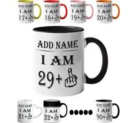 Mr Jeans LTD 30th Birthday Funny Mug - Personalised Mug/Cup - Add Name - I am 29 Plus one Coffee Mug Gag Party Idea as a Joke Celebration Thirty Adult Mug