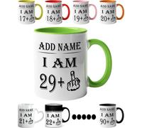 Mr Jeans LTD 30th Birthday Funny Mug - Personalised Mug/Cup - Add Name - I am 29 Plus one Coffee Mug Gag Party Idea as a Joke Celebration Thirty Adult Mug