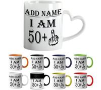 Mr Jeans LTD 51th Birthday Funny Mug - Personalised Mug/Cup - Add Name - I am 50 Plus one Coffee Mug Gag Party Idea as a Joke Celebration Fifty Adult Mug