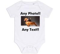 Mr Jeans LTD®Personalised Baby Vest Bodysuit - Any Text and Any Colour Cute Boys and Girls Romper Gift 0-18 Months