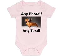 Mr Jeans LTD®Personalised Baby Vest Bodysuit - Any Text and Any Colour Cute Boys and Girls Romper Gift 0-18 Months