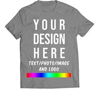 Mr Jeans LTD® Personalised T Shirt UK Grey (XL) A++ DGT Printing - Design Your Own Custom Tshirts in UK Any Photo Text - Personalized Custom Shirt Gifts idea for Birthday - (Same Day Dispatch)