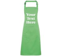 Mr Jeans Personalised Apron For Women Men - Any Text - Customised Aprons Kitchen Baking Funny With Pockets - 38 Colours (Apple)
