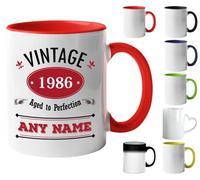Mr Jeans Vintage 1986 Mug (Age 36) Aged to Perfection Personalised Mug - Customised 36th Birthday Gift - Add Name