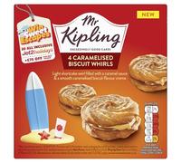 Mr Kipling Caramelised Biscuit Whirls, 4 Treats - Perfect For Snacking On-the-Go (Pack of 1)