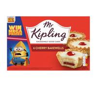 Mr Kipling Cherry Bakewell Tarts, 6 Pack