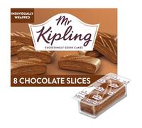 Mr Kipling Chocolate Cake Slices, 8 Treats - Perfect For Snacking On-the-Go (Pack of 1)