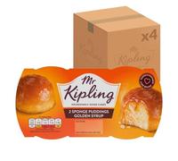 Mr Kipling Golden Syrup Sponge Pudding Desserts, 190 g (Pack of 4)