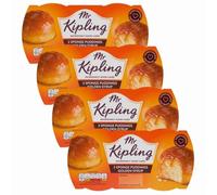 Mr Kipling Golden Syrup Sponge Puddings 190g x 4, Instant Microwavable Cake Dessert Snack with Welari Thank You Card | (4pack)