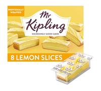 Mr Kipling Lemon Layered Cake Slices, 8 Treats - Perfect For Snacking On-the-Go (Pack of 1)