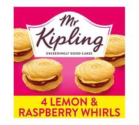 Mr Kipling Lemon & Raspberry Viennese Whirls Cakes, 4 Pack