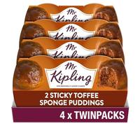 Mr Kipling Sticky Toffee Sponge Pudding Desserts, 190 g (Pack of 4)
