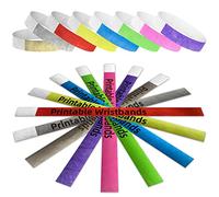 Mr-Label - 800 Ct. ¾'' Tyvek Printable Paper Wristbands for Inkjet Printer Only Waterproof and Tear-Resistant Ticket Bands - ID Arm Party | Concert Event Club VIP| Festival 8 Colors (PWB00010)