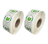 Mr-Label Catering Stickers - Suitable for Vegetarians Labels 25mm - 2 Rolls - 1000 Labels per Roll