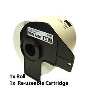 Mr-Label DK-11202 - Compatible with Brother - 1 Roll with 1x Reusable Cartridge