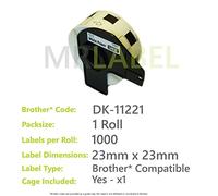 Mr-Label DK-11221 - Compatible with Brother - 1x Rolls with 1x Reusable Cartridge