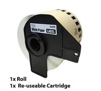 Mr-Label DK-22205 - Compatible with Brother - 1 Rolls with 1x Reusable Cartridge