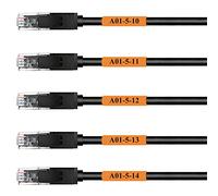 Mr-Label Self-Laminating Wrap Around Cable Labels - Letter Sheet Laser Printer Only - for Wire Marking Identification (25 Sheets (800 Labels), Orange)