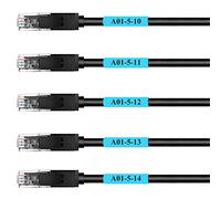 Mr-Label Self-Laminating Wrap Around Cable Labels - Letter Sheet Laser Printer Only - for Wire Marking Identification (25 Sheets (800 Labels), Blue)