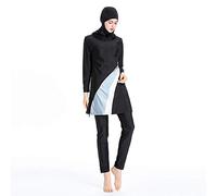Mr Lin123 Muslim Swimwear for Women Islamic Conservative Full Coverage Muslim Swimsuit Burkini (M, Grey)