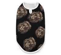 Mr. Lion 80s Print Pet Clothes T Shirt Pets Clothing Vests Tee Tops Dogs Costume Coat For Dog Cat L